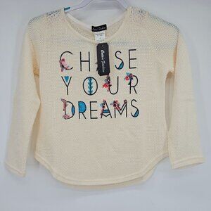 Cutie's Cream Lace-Accent Sweater